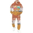 thumbnail image 1 of GUNIA Kids Boy's Active Tracksuits Sets Ice Cream Print Sweatsuit 2Pcs Clothing Sets Cute Preppy Baseball Hoodie Pants Boys Sweatsuits Orange 4-5 Years, 1 of 6