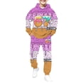thumbnail image 1 of GUNIA Kids Boy's Active Tracksuits Sets Ice Cream Print Sweatsuit 2Pcs Clothing Sets Cute Preppy Baseball Hoodie Pants Boys Sweatsuits Purple 6-7 Years, 1 of 6