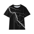 thumbnail image 1 of GUNIA Kids Toddler Boys Shirts 3D Print Short Sleeve Crewneck Casual Basic T-Shirt Tees Summer Tops For Boy Youth 3-12 Years White, 1 of 3