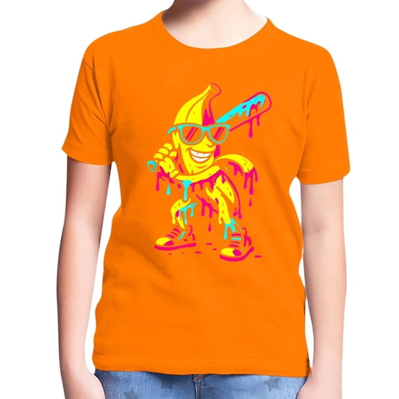 GUNIA Kids Toddler Boys Shirts Graphic Short Sleeve Crewneck Casual Basic T-Shirt Tees Summer Tops For Boy Youth 2-14 Years Orange