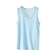 thumbnail image 1 of GUNIA Kids Toddler Boys Summer Tank Top Sleeveless Solid Color Comfortable Breathable Underwear Sports Tops Activewear 12M-16Y Light Blue, 1 of 3