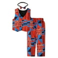 thumbnail image 1 of GUNIA Toddler Boy Suits Boys Wedding Outfit Kids Baby African Print Vest Tops Pants Headband Ankara Clothes 3Pcs Dashiki Set Boys Outfit Set Red 2-3 Years, 1 of 9