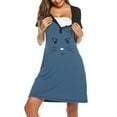 thumbnail image 1 of GUNIA Women Maternity Short Sleeve Cute Print Nursing Nightdress Breastfeeding Dress Pregnancy Casual, 1 of 9