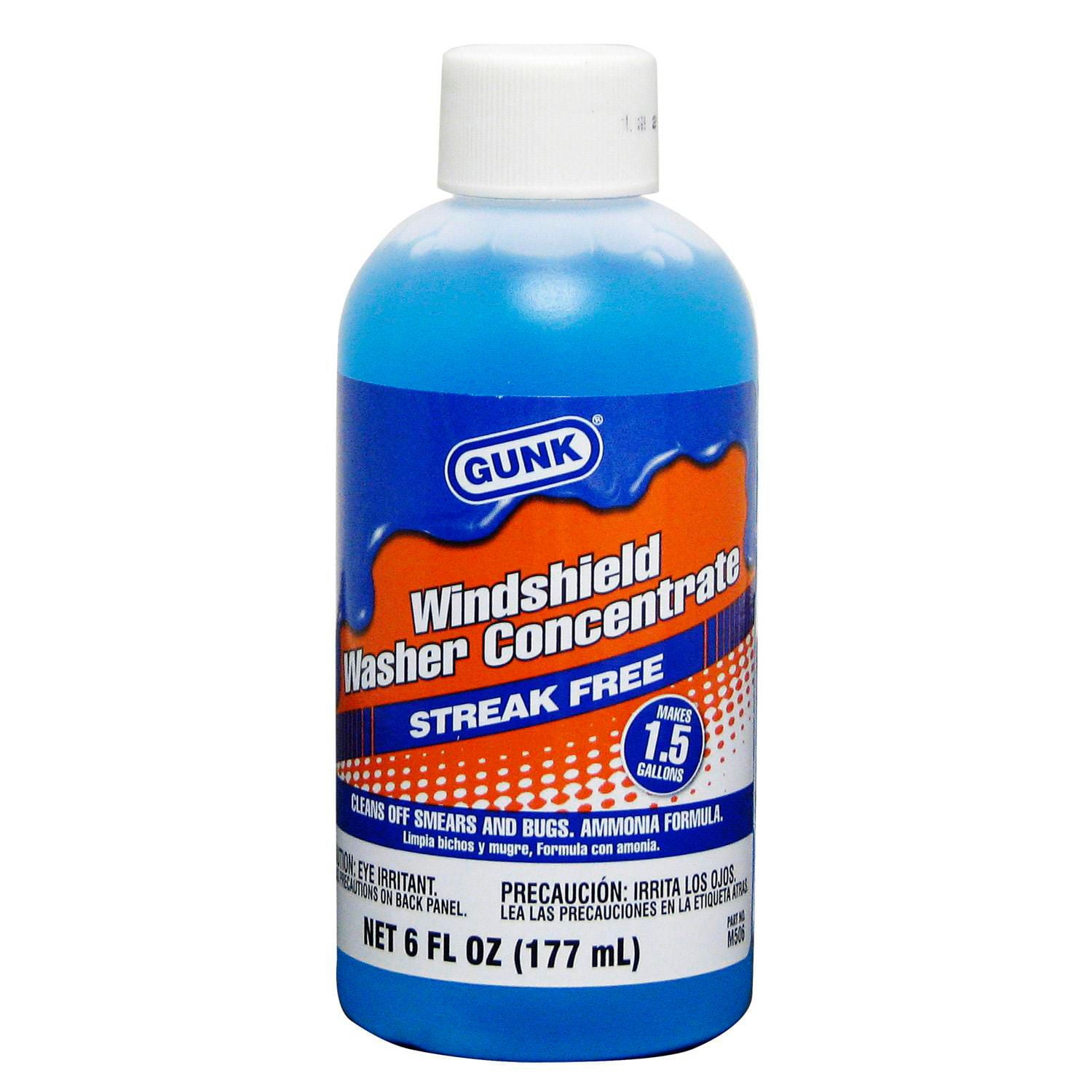 GUNK Windshield Washer Concentrate Windshield Washer Fluid, 6 fl oz