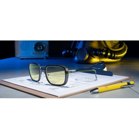 GUNNAR - Fallout Vault 33 Computer Glasses with Blue Light Reduction, Clear Lenses - Gunmetal/Olive