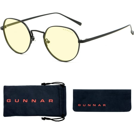 GUNNAR Gaming & Computer Glasses, Infinite, Onyx, Amber Tint