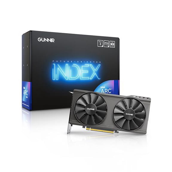 GUNNIR Intel Arc A380 Index 6G Gaming Graphics Card, 6G 2000MHz GDDR6 / 75W TBP / 1*HDMI 2.0, 3*DisplayPort