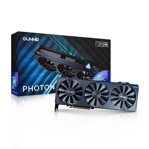 GUNNIR Intel Arc A770 Photon 8G OC Gaming Graphics Card (PCIe 4.0, 16GB GDDR6, HDMI 2.0, DisplayPort 2.0) Black