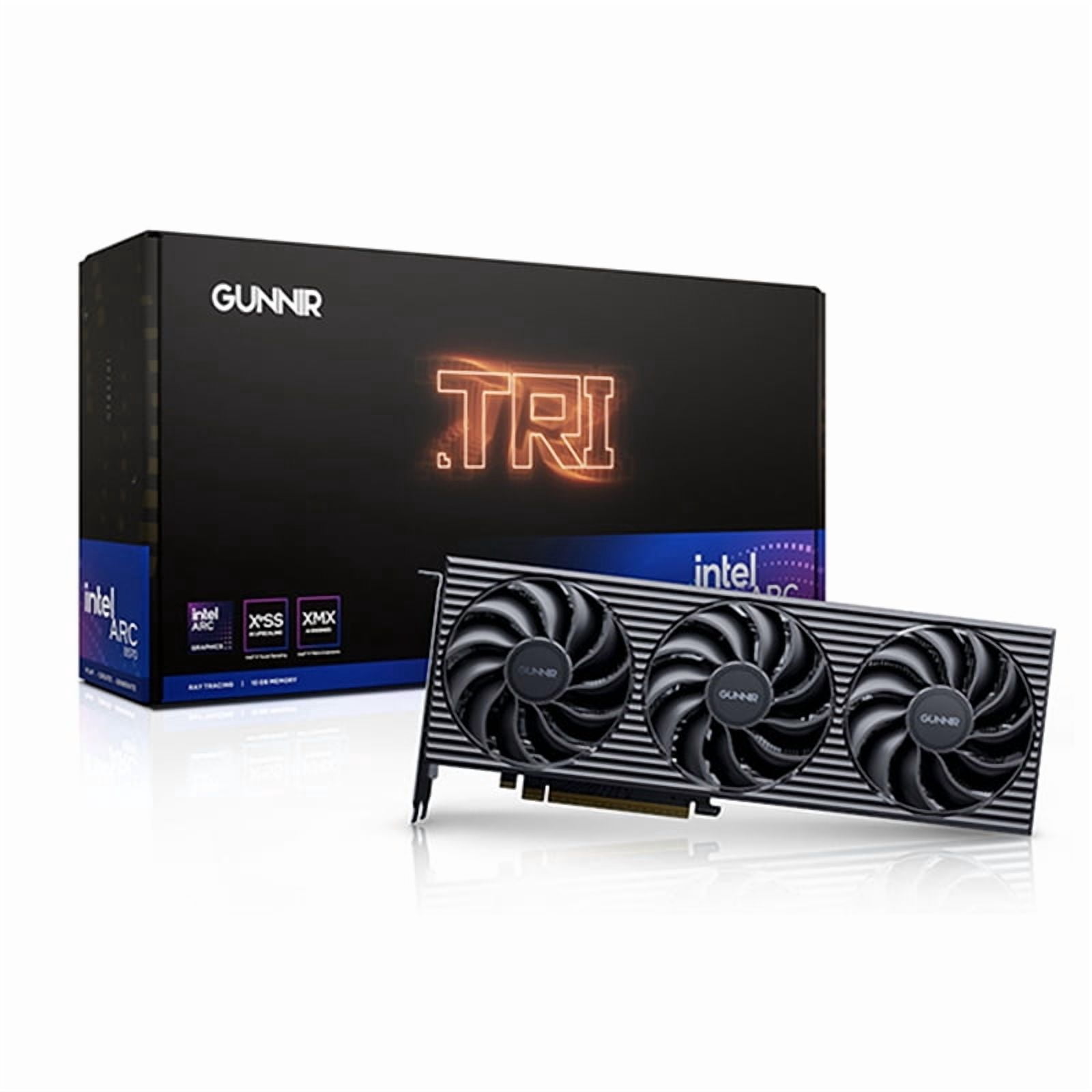 GUNNIR Intel Arc B570 TRI 10G OC Gaming Graphics Card (PCIe 4.0, 10GB GDDR6, HDMI 2.1) Black
