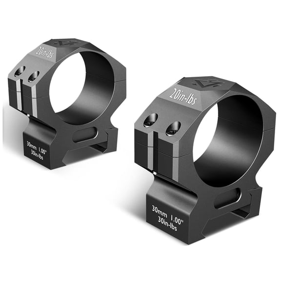 GUNNR Gulltoppr 30mm Riflescope Rings, 1in, Black