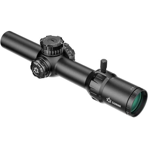 GUNNR Odin ED 1-10x28mm LPVO 34mm Tube Rifle Scope, First Focal Plane, MOA, Black