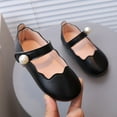 thumbnail image 1 of GUOBIOZIY Girls Dress Shoes Flower Girl Shoes Low Heel Princess Low Heel Shoes for Toddler Little Big Kids (Black,4.5-5 Y), 1 of 5