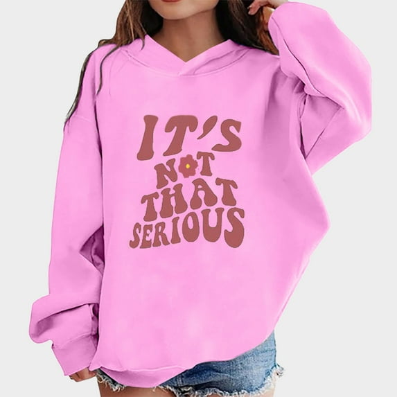 GUOBIOZIY Girls Hoodies Oversized Letter Printed Hoodies Loose Fit Oversized Sweater Kids Streetwear (Pink,E)