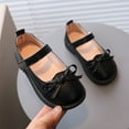 thumbnail image 1 of GUOBIOZIY Girls Low Heel Dress Shoes Flats for Wedding Flower Princess Shoes for Little Kid/Big Kid (Black,18-24 M), 1 of 4