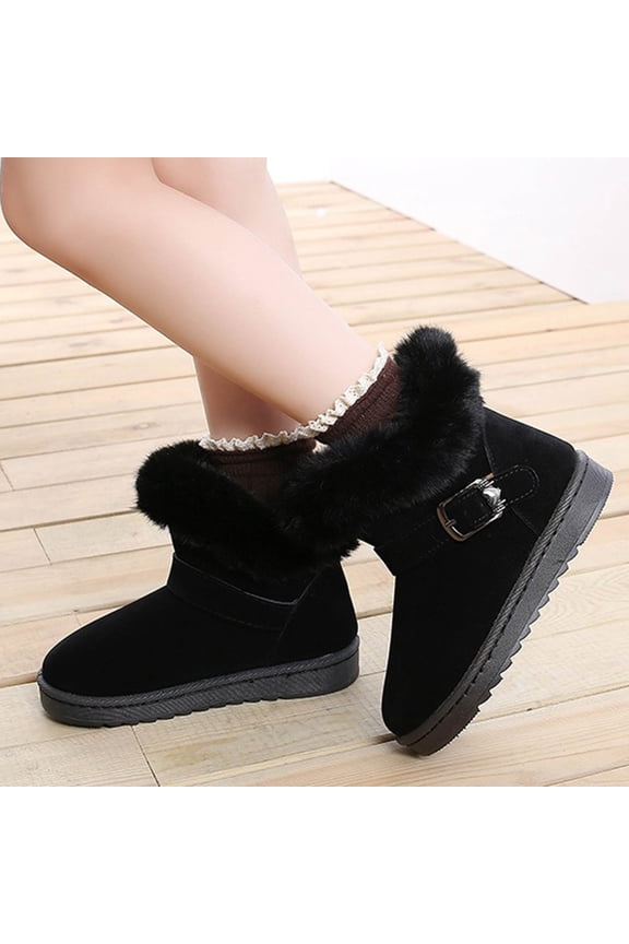 Girls Low heel Ankle Boots Running Boots Winter Casual Boots Fall Boots for Girls (Black,11-11.5 Y)