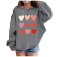 thumbnail image 1 of GUOBIOZIY Hoodies for Kids Girls Y2k Letter Graphic Printed Long Sleeve Drawstring Hoodie Sweatshirt (Grey,7-8 Y), 1 of 4