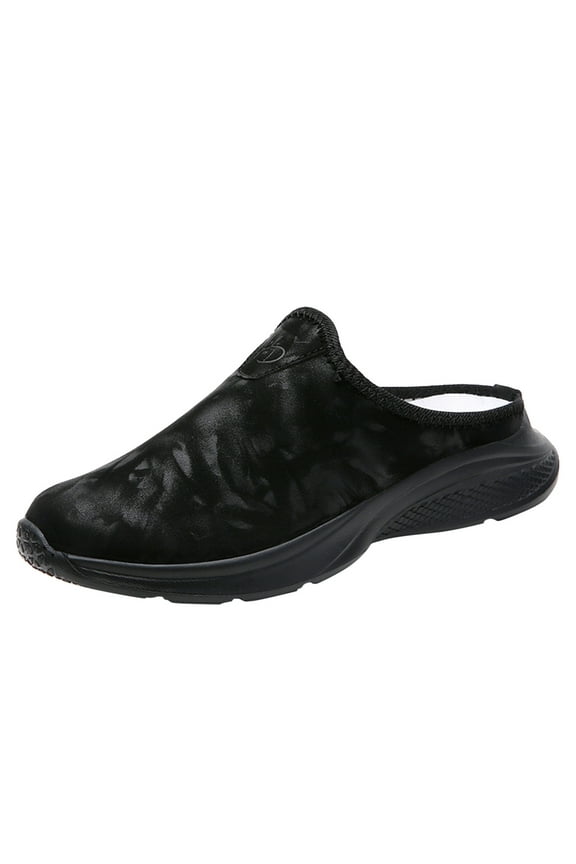 Mules for Women Slip On Comfort Shoes Walking Backless Sneakers(Black,8.5)