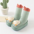 thumbnail image 1 of GUOBIOZIY Socks Baby Autumn And Winter Children Cartoon Baby Socks Shoes Slippers Sock Shoes for Baby Boy Baby Boots (Green,13), 1 of 5