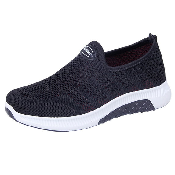 GUOBIOZIY Training Women's Sneakers Bowling Shoes Women Teacher Prom Breathable Flat Shoes for Rollback Womens Running Shoes(Black,7.5)