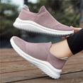 thumbnail image 1 of GUOBIOZIY Walking Shoes Women Slip on Sneakers for Women Lightweight Walking Shoes Comfortable Breathable Mesh(Pink,9), 1 of 6