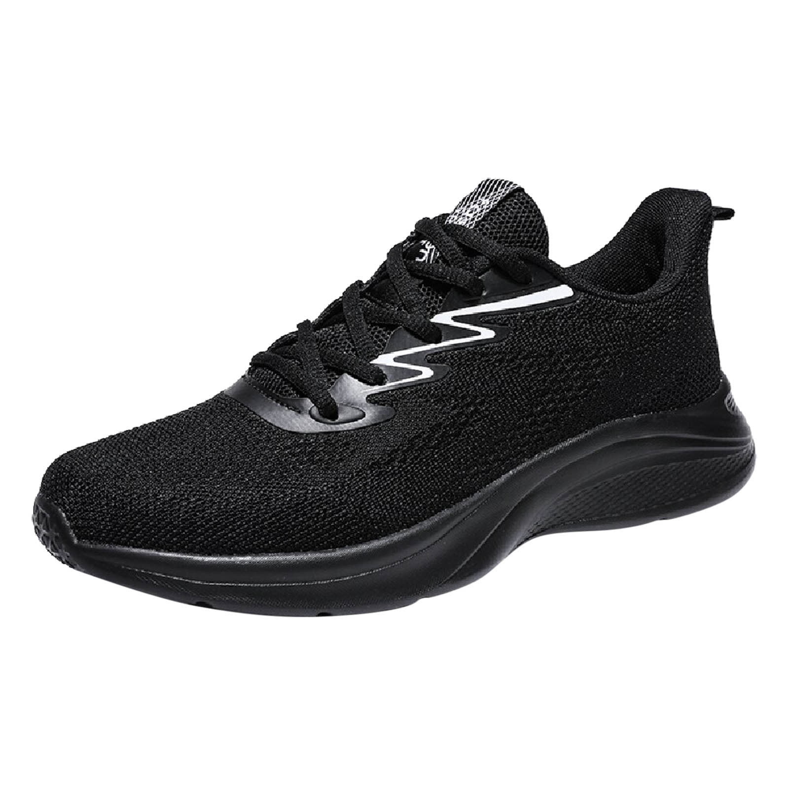 GUOBIOZIY Wide Road Running Shoes for Men Athletic Sport Walking Sneakers Lightweight Breathable Soft Sole White,10.5