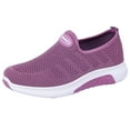 thumbnail image 1 of GUOBIOZIY Women Mesh Slip on Sneakers Ladies Sports Shoes Works Sneakers Walking Shoes(Purple,6.5), 1 of 6