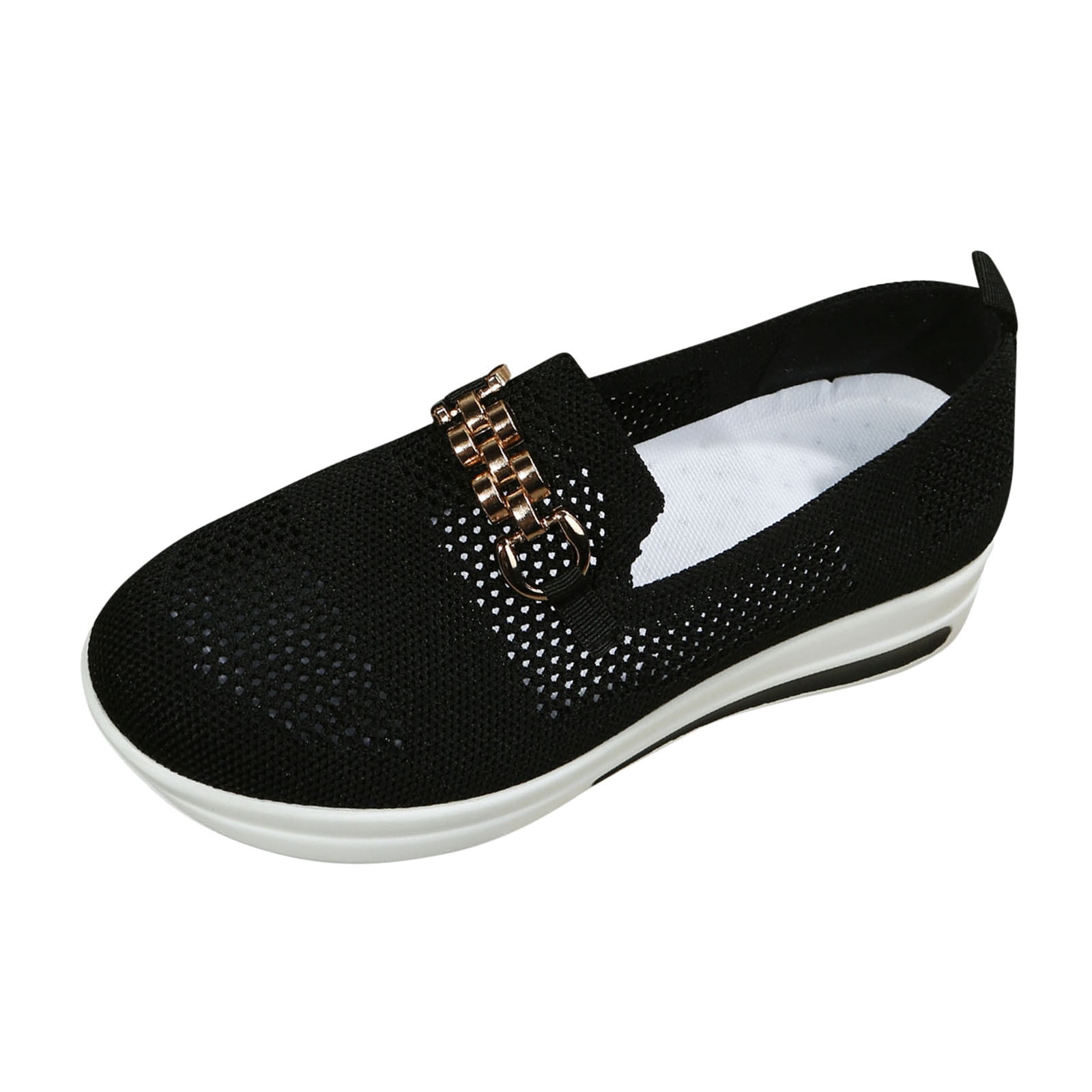 Urbann Vibe Breathable Mesh Splice Platform Flats For Women In Yellow Suede With All Day Comfort main image 0