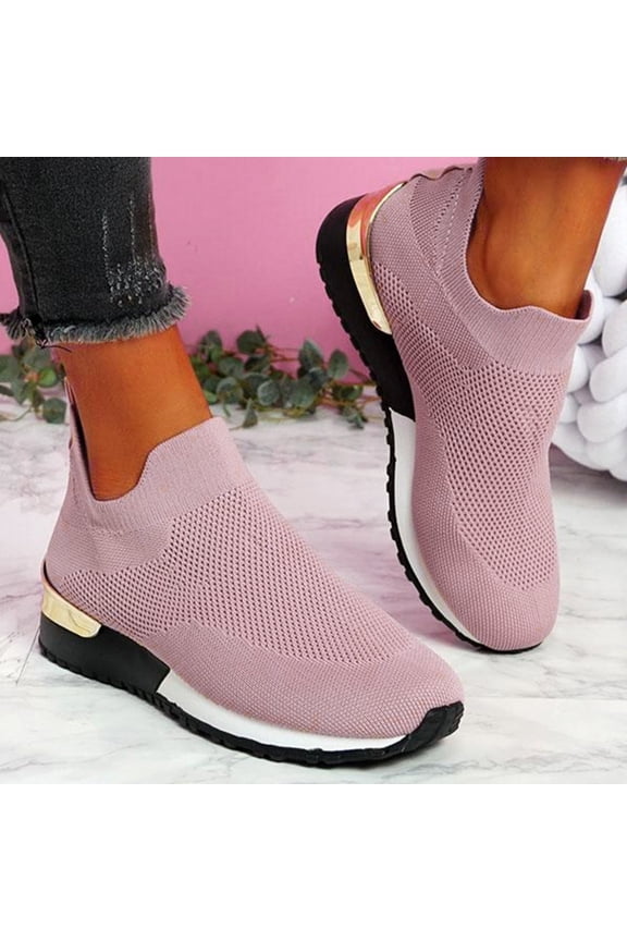 Women's Tennis Shoes, Walking Shoes Sport Breathable Sneakers Athletic Running Shoes Mesh Summer Women's Sneakers(Pink,7)