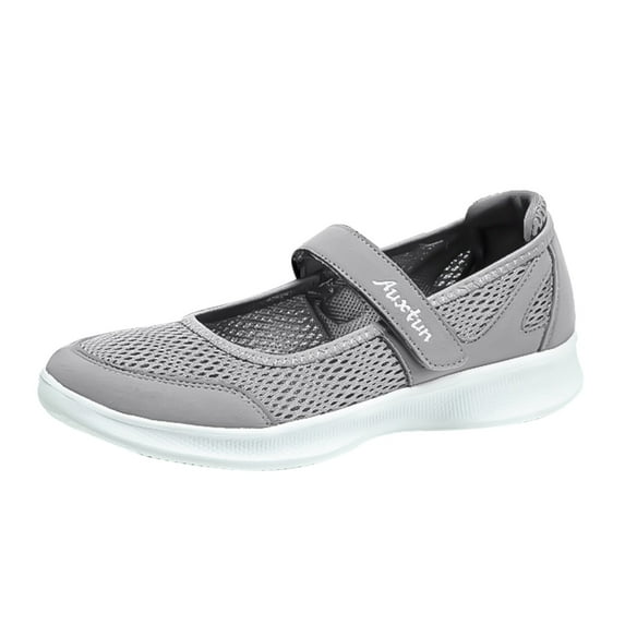 GUOBIOZIY Women's Walking Shoes Lightweight Slip on Travel Sneakers Slip on Shoes for Women(Grey,7)