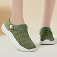 thumbnail image 1 of GUOBIOZIY Womens Mesh Slip On Shoes Backless Sneakers Knit Flats Non-Slip Walking Shoes（Green,6）, 1 of 7
