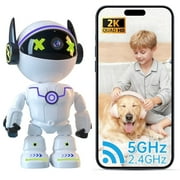 GUOLI 2K Indoor Security Camera, 5G/2.4Ghz WiFi Robot Cameras for Home Security, Pet/Baby Camera with Phone App Motion Detection and Alarm, Two-Way Talk, Color Night Vision, Human Detection