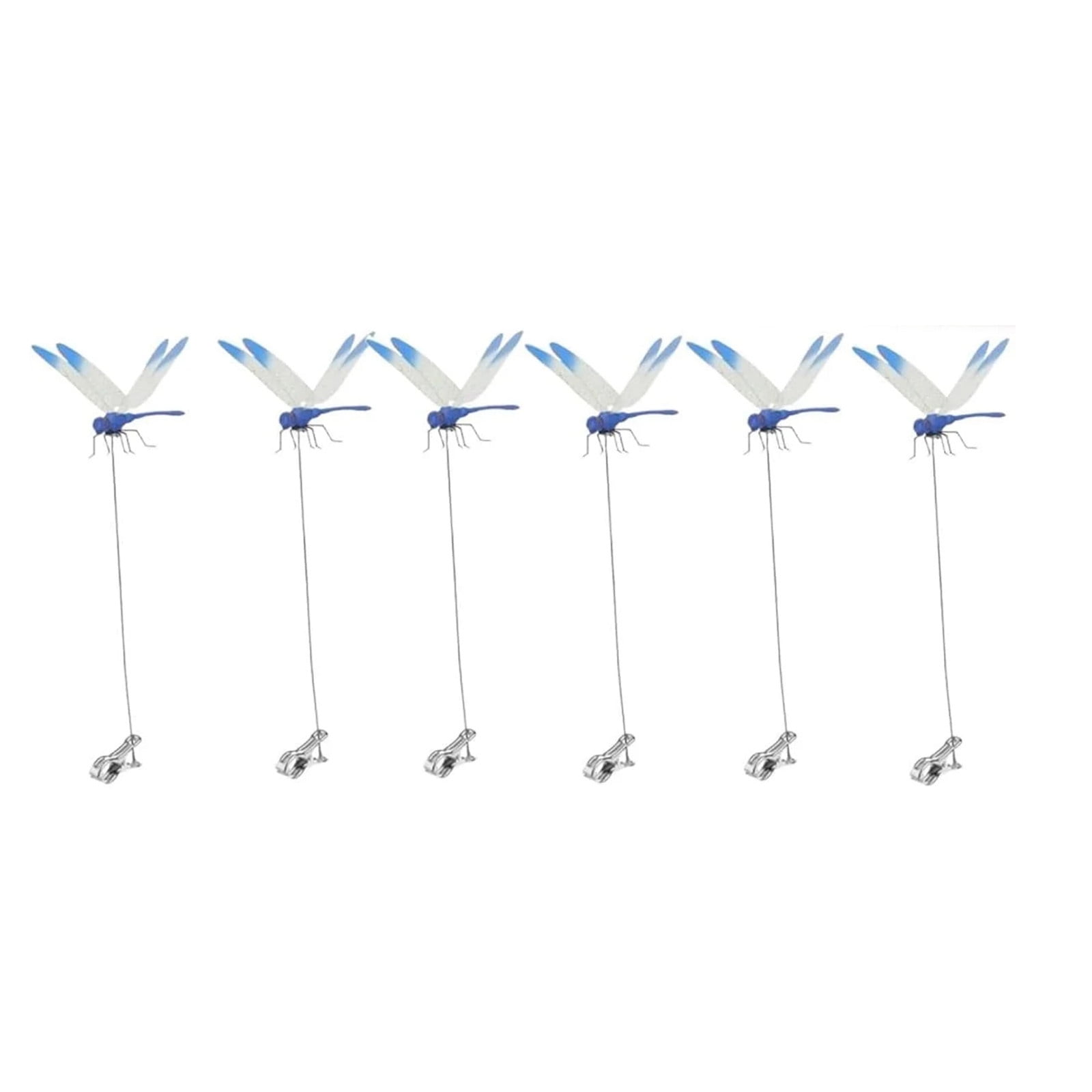 Dragonfly Fly Rods GUOMIAO 6 Pack Artificial Dragonfly Clips, Outdoor Fake Dragonfly Rod ...