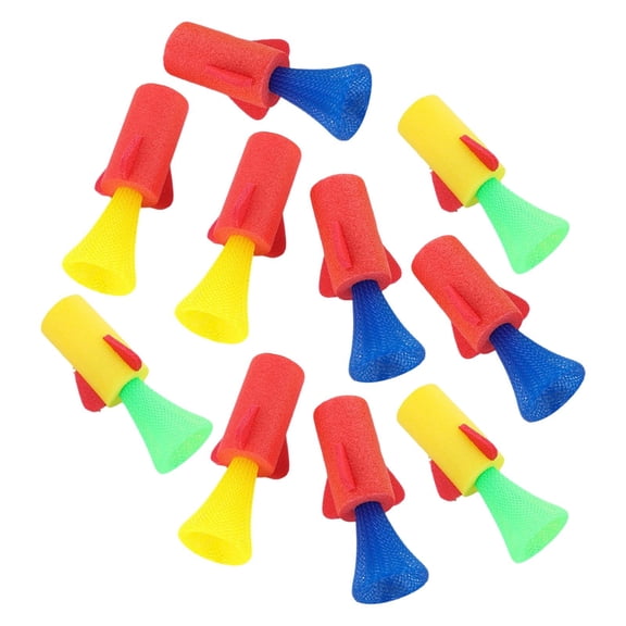 GUOOL 10 Pieces Jumping Spring Rocket Launchers Toys EVA, Birthday Gift, Durability, Portable Easy to Use Fun Premium Party Favors