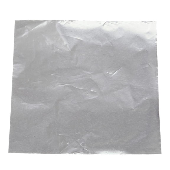 GUOOL 100pcs Gift Wrap Chocolate Candy DIY Wrapping Sheet Aluminum Choose Color - Silvery, 8 x 8cm