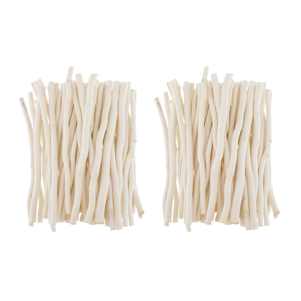 GUOOL 100pcs Wooden Sticks for Handicrafts, Natural Branches for Floristry, Wreath Making And Home Decor