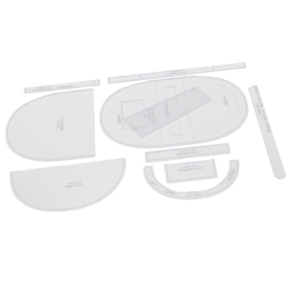 GUOOL 10pcs Acrylic Leather Templates Pattern Stencils For Half-round Shoulder Bag For Sewing, Leather Hand Tool