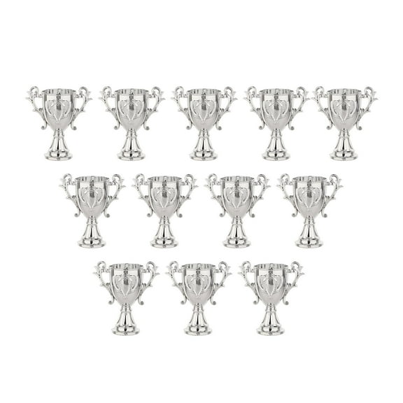 GUOOL 12Pcs Award Trophies Storage Jars Table Centerpiece Decorative Rewards Candy Containers Trophy Cups for Party Valentine's Day