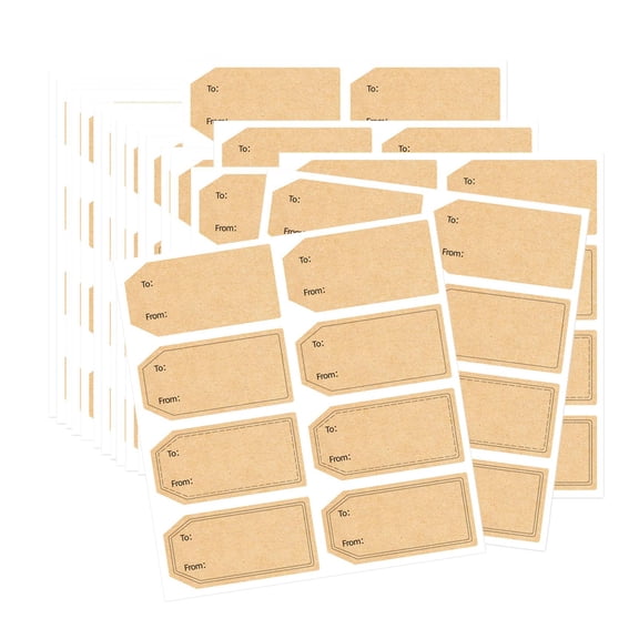 GUOOL 160 Paper Gift Tags with The Inscriptions "from" And "to" for Wrapping Gifts, Ideal for Valentine's Day, Christmas And The Hol