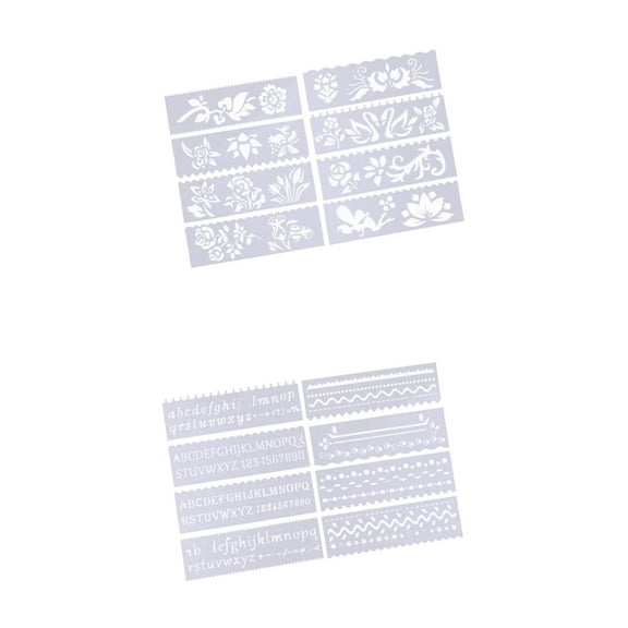 GUOOL 16pcs Journal Drawing Template Stencils Set Scrapbooking DIY Card