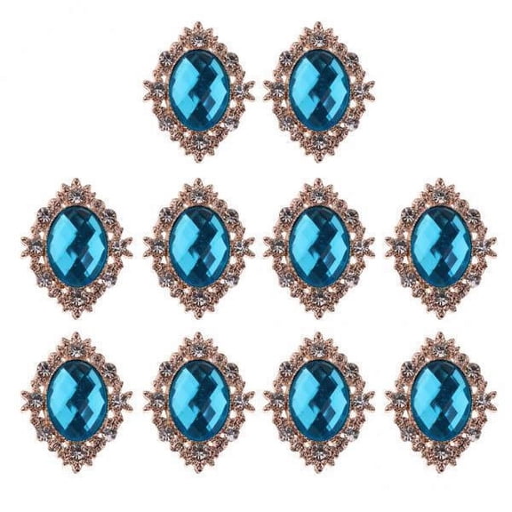 GUOOL 2- 10pcs Rhinestone Flat Back Beads Button Scrapbook Embellishment Lake 2 Pcs