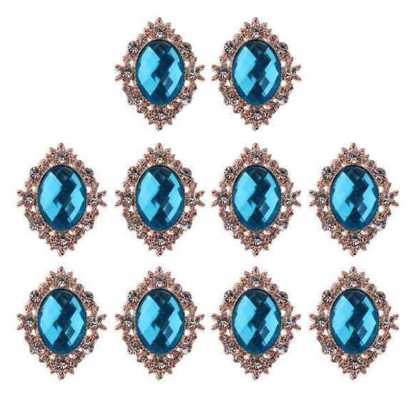 GUOOL 2- 10pcs Rhinestone Flat Back Beads Button Scrapbook Embellishment Lake 3 Pcs