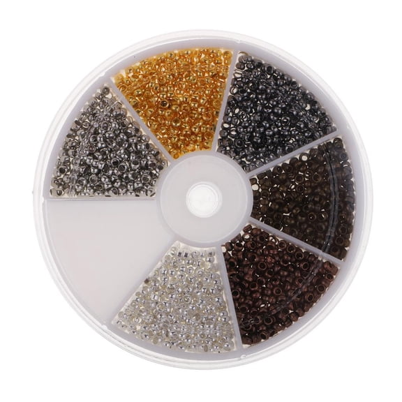 GUOOL 2.5mm 6 Colors Copper Large Hole Spacer Loose Beads Kit For Jewelry Making Bracelets Necklace Anklets Hair Accessory