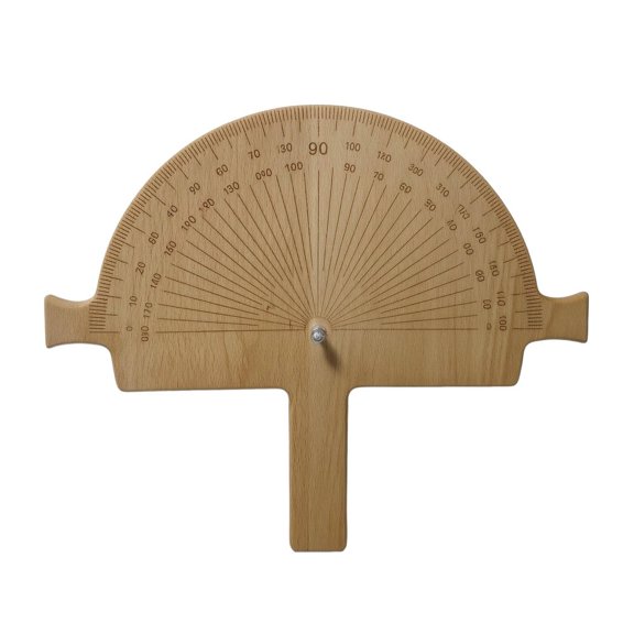 GUOOL 2 Pack Wooden Angle Measurer Precision Protractor Tool 30cm Birch Wood for Carpentry Drafting