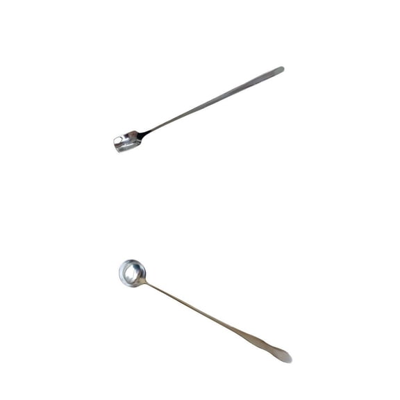 GUOOL 2 Pcs Stainless Steel Cocktail Mixing Spoon, Long Muddler Cocktail Barware Stirring Spoon Twisted Bar Spoon