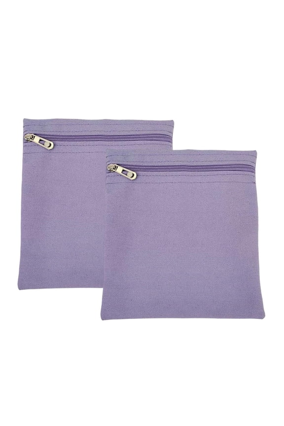 2 Pieces Coats Pocket Sew in Side Pocket with Zipper Phone Pouch Canvas Sew on Pocket Practical Travel Security Pocket Hidding Wallet suitable for jackets sweatshirts travel purple