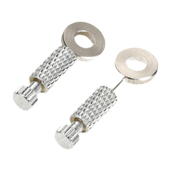 GUOOL 2 Pieces Leather Edges Lock Pins Leather Positioning Pins Locking Pins Leather Stitching Tools Brass DIY Leather Located Pins