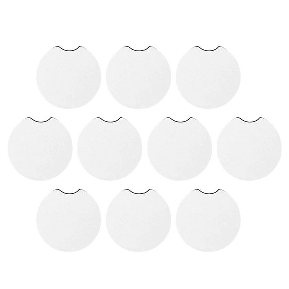 GUOOL 2 Pieces Sublimation Blank Cup Coasters Blank Cup Mat Coasters 2.75 x 2.75 Inch for Sublimation Transfer Heat Press Printing Picture Crafts, Round
