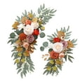 thumbnail image 1 of GUOOL 2 Pieces Wedding Arch Flowers Welcome Sign Decoration Corner Flowers Artificial Flowers for Ceremony Birthday Window Ornament Orange, 1 of 9