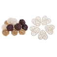 thumbnail image 1 of GUOOL 20 Pieces Heart Wicker Rattan Balls Decorative Orbs Rattan Vase Fillers Balls for Christmas Party Wedding Baby Shower home and garden Hanging Decoration, 1 of 9