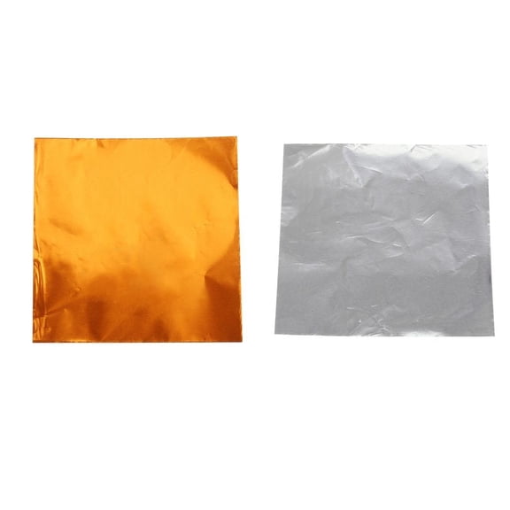 GUOOL 200pcs Chocolate Candy Wrappers Aluminium Paper Wrapping Papers Wrappers for Candy Chocolate Packing Decoration